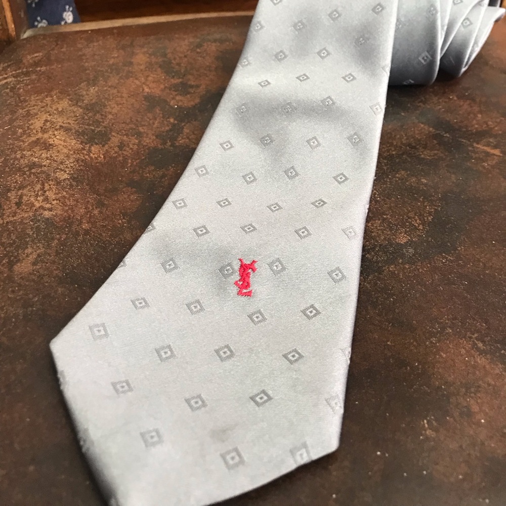 Vintage Yves Saint Laurent Grey Neck Tie